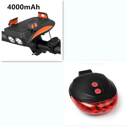 Motorcycle & Bike Phone Holder – Charging, Bell & Front Light