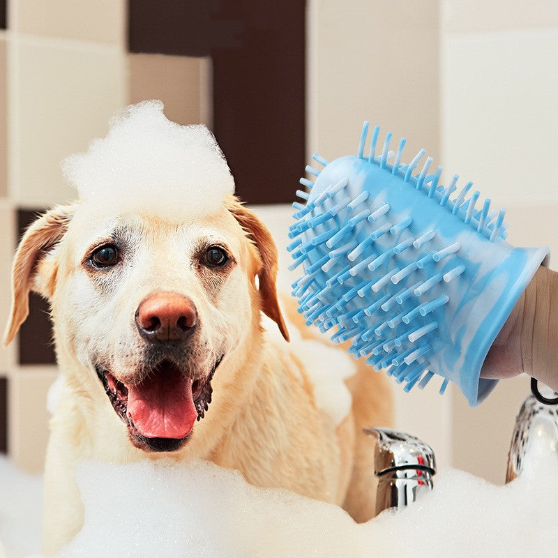 2-in-1 Dog Paw Cleaner Cup – Portable Soft Bristle Pet Foot Washing & Cleaning Brush