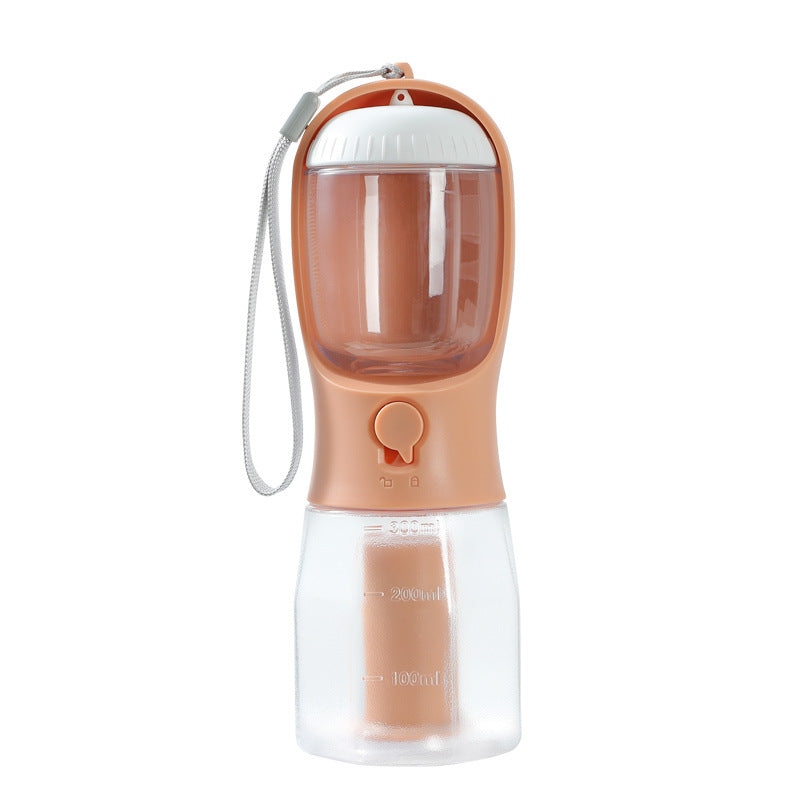 3-in-1 Portable Dog Water & Food Cup with Waste Bag Holder