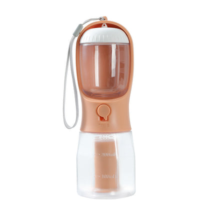3-in-1 Portable Dog Water & Food Cup with Waste Bag Holder