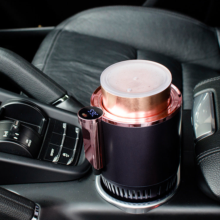 2-in-1 12V Car Heating & Cooling Cup Holder – Digital Temperature Display