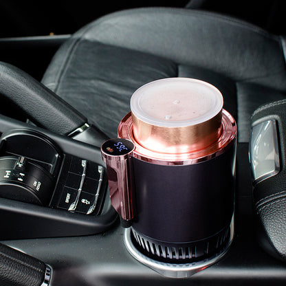 2-in-1 12V Car Heating & Cooling Cup Holder – Digital Temperature Display