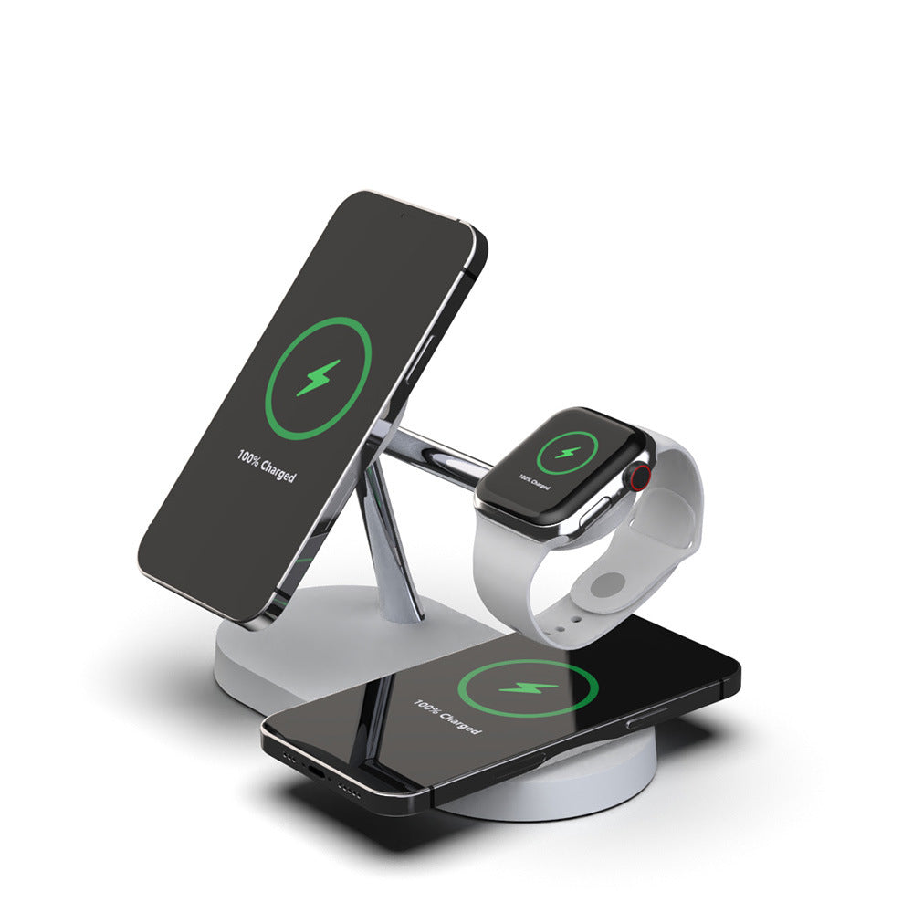 5-in-1 Magnetic Wireless Charger – 15W Phone, Watch & Headset