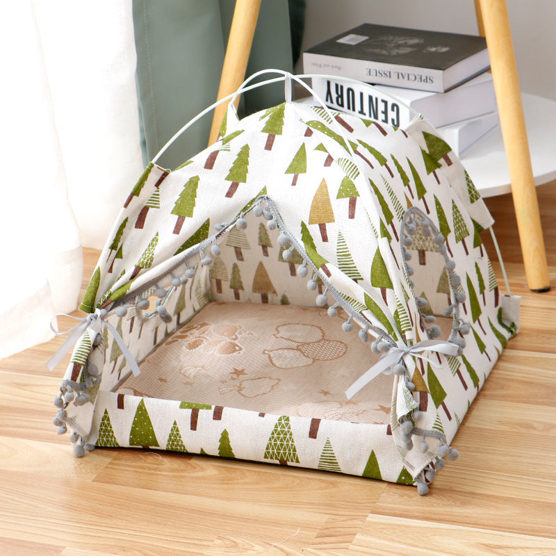 Cozy Cat Tent  Enclosed Pet Bed House for Cats