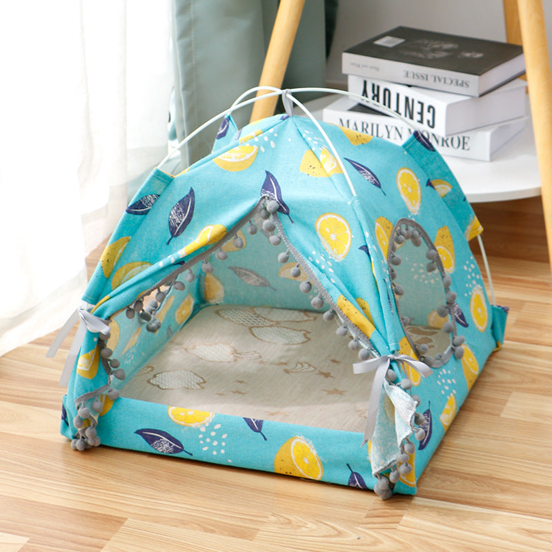 Cozy Cat Tent  Enclosed Pet Bed House for Cats