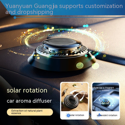 Solar Powered Car Air Freshener – Double Ring Rotating Diffuser