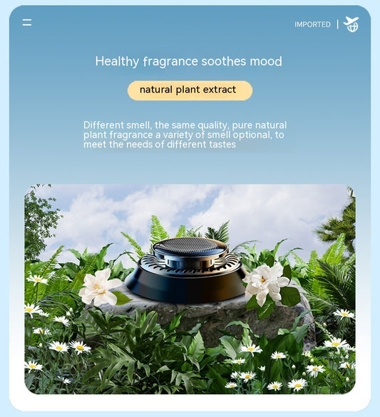 Solar Powered Car Air Freshener – Double Ring Rotating Diffuser