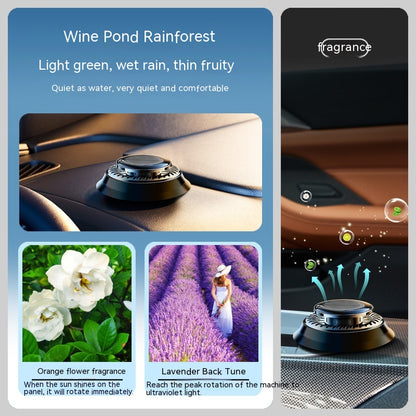 Solar Powered Car Air Freshener – Double Ring Rotating Diffuser