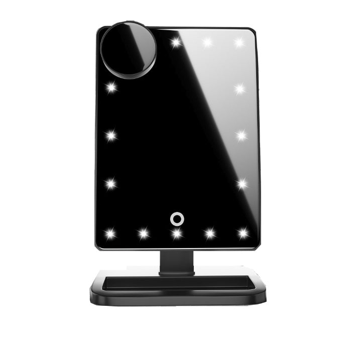 Touch Screen Makeup Mirror with LED Lights & Bluetooth Speaker