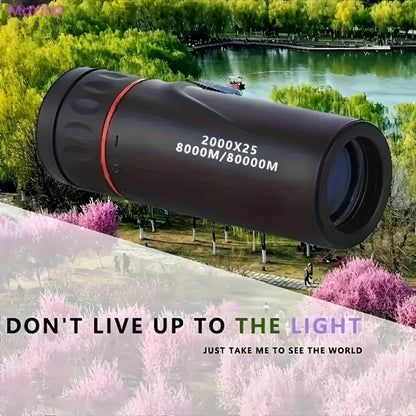 Mini 2000x25 Monocular Telescope with Phone Holder  Travel