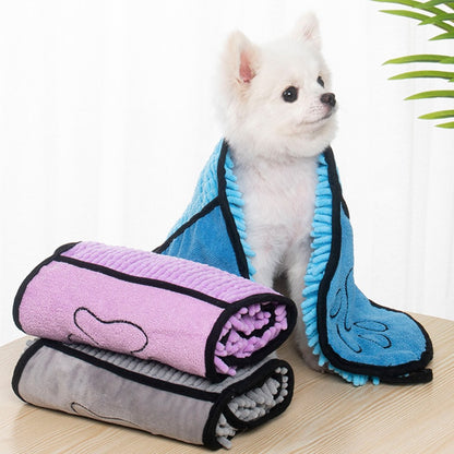 Quick Dry Microfiber Pet Bath Towel for Dogs & Cats Super Absorbent