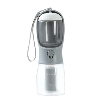 3-in-1 Portable Dog Water & Food Cup with Waste Bag Holder