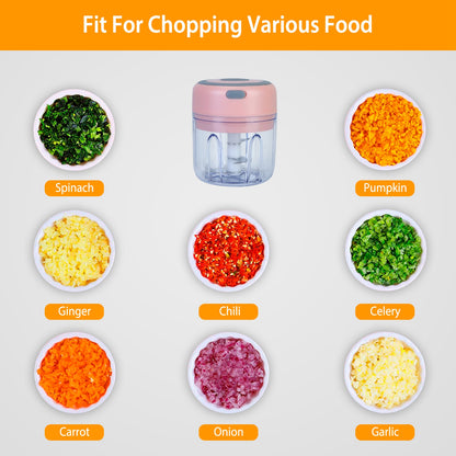 Mini Electric Garlic & Food Chopper  Cordless & Rechargeable