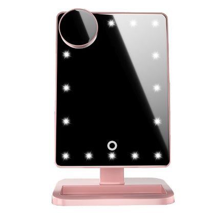 Touch Screen Makeup Mirror with LED Lights & Bluetooth Speaker