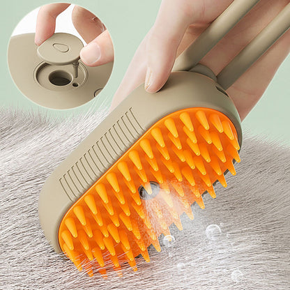 3-in-1 Electric Pet Grooming Brush  Steam Hair Removal & Massage for Cats & Dogs