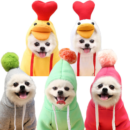 Cute Fruit Hoodie for Small Dogs – Warm Winter Fleece Pet Coat for Puppies & Cats