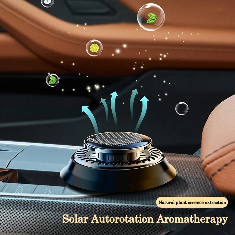 Solar Powered Car Air Freshener – Double Ring Rotating Diffuser