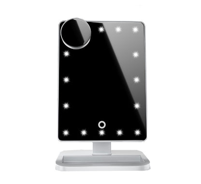 Touch Screen Makeup Mirror with LED Lights & Bluetooth Speaker
