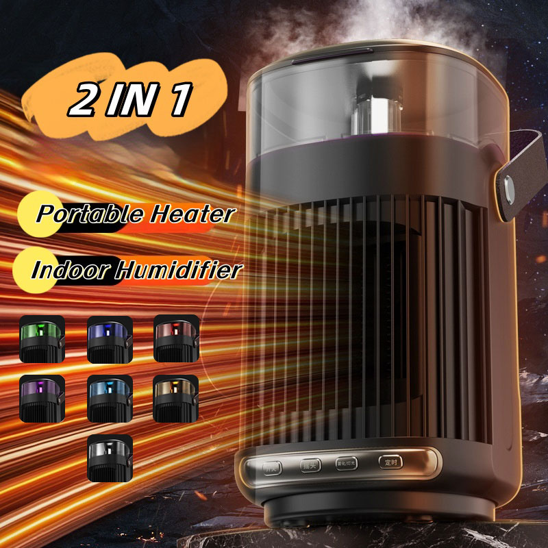 2-in-1 Room Heater with Humidifier Portable Warm Air