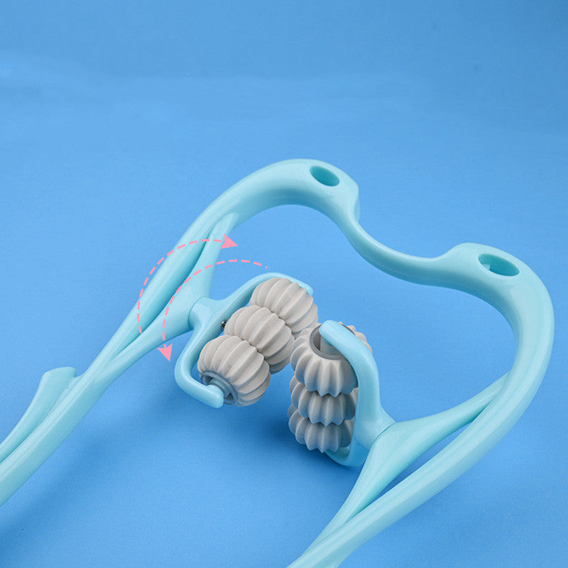 Manual Six-Wheel Neck Massager Roller for Pain & Stress Relief