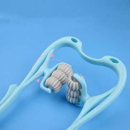 Manual Six-Wheel Neck Massager Roller for Pain & Stress Relief