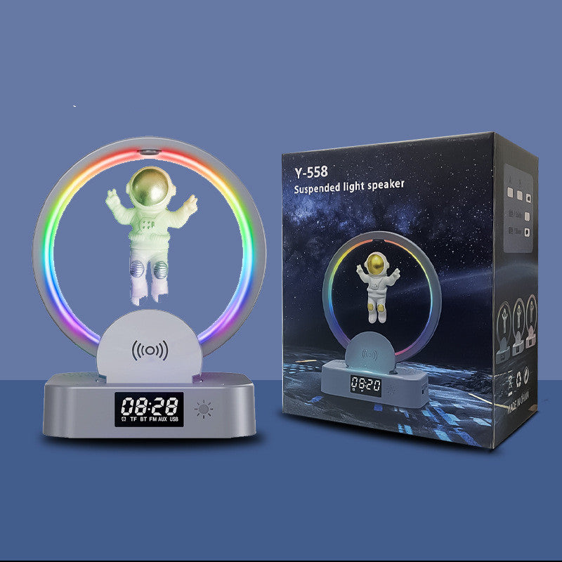 Magnetic Levitation Astronaut Bluetooth Speaker – RGB Wireless Mini Subwoofer