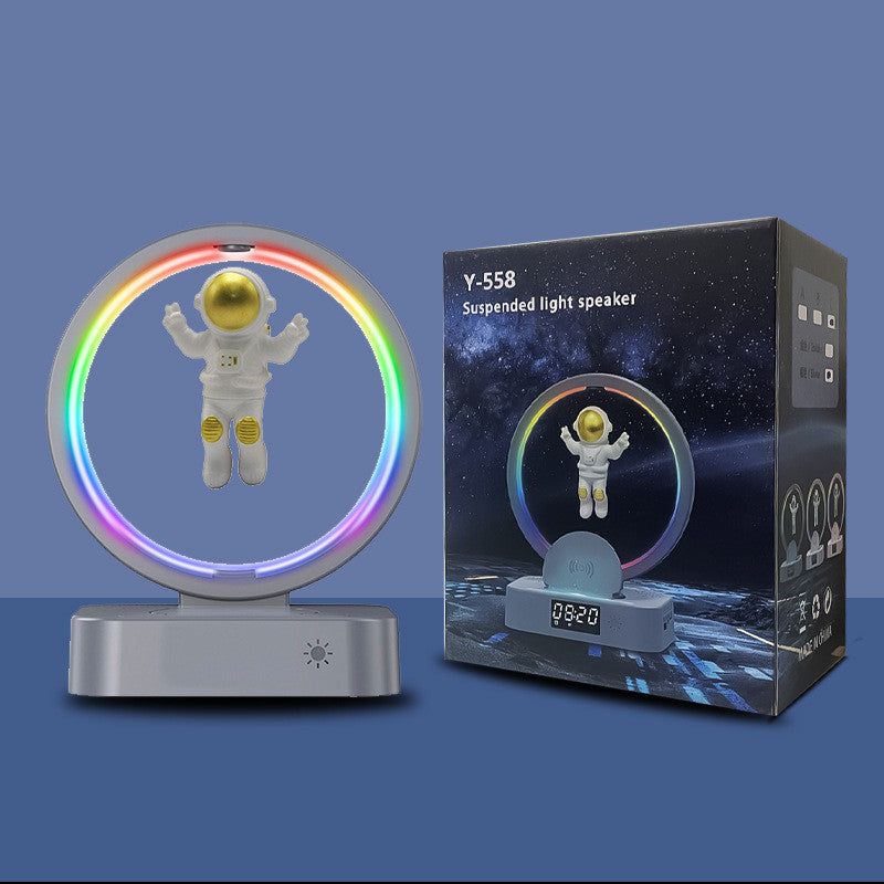 Magnetic Levitation Astronaut Bluetooth Speaker – RGB Wireless Mini Subwoofer