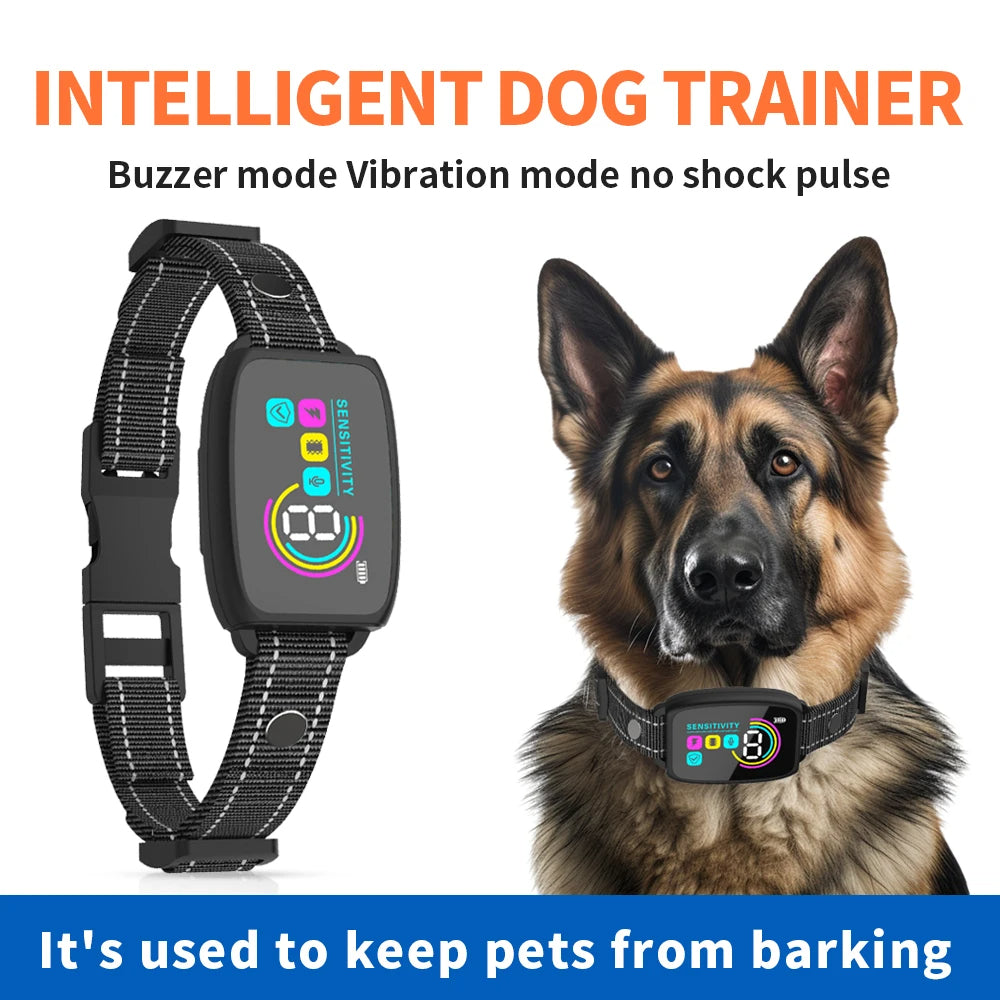 Smart Automatic Anti Bark Dog Collar Rechargeable IP67