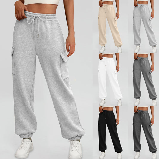 Women’s Fleece Lined Baggy Jogger Sweatpants with Pockets