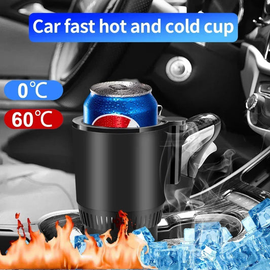 2-in-1 12V Car Heating & Cooling Cup Holder – Digital Temperature Display