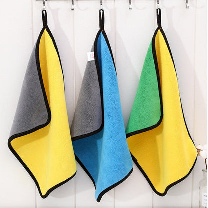 Dual-Color Microfiber Car Wash Towel – Double-Sided