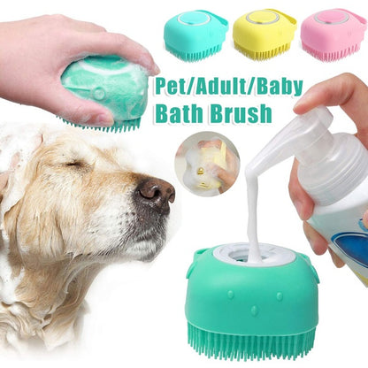 Silicone Dog & Cat Grooming Gloves Bath Massage & Shampoo Brush