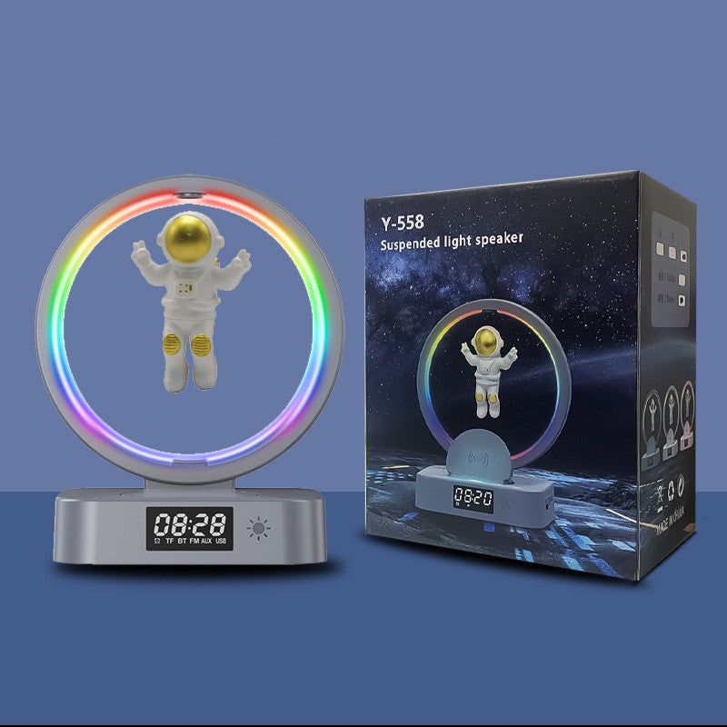 Magnetic Levitation Astronaut Bluetooth Speaker – RGB Wireless Mini Subwoofer