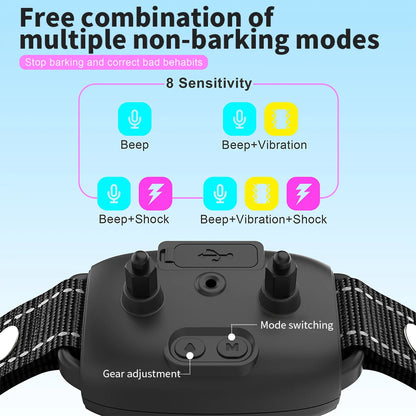 Smart Automatic Anti Bark Dog Collar Rechargeable IP67