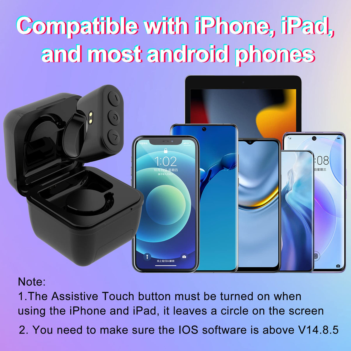Bluetooth Fingertip Video Controller Ring for TikTok & Reels