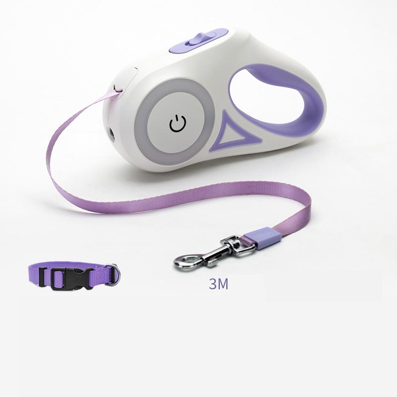 Automatic Retractable Dog Leash with Collar for Small & Medium Dogs