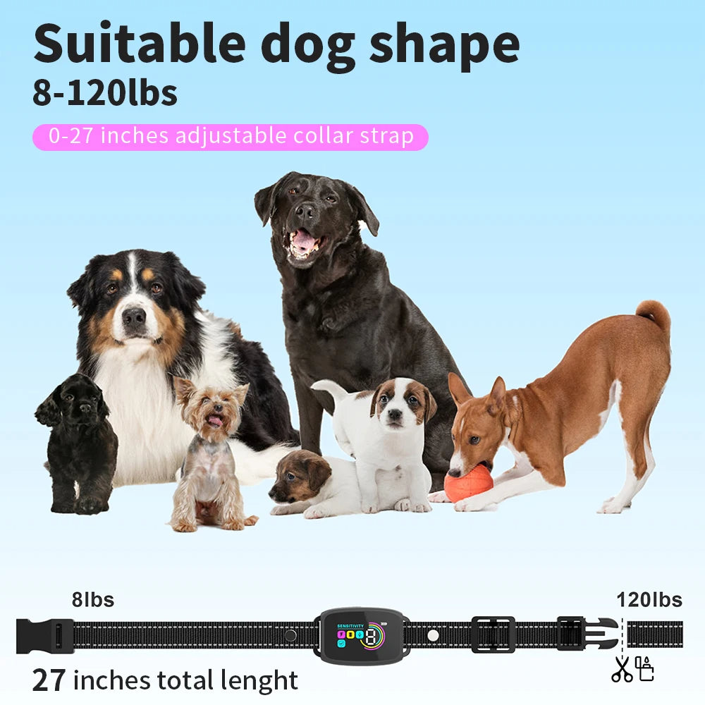 Smart Automatic Anti Bark Dog Collar Rechargeable IP67
