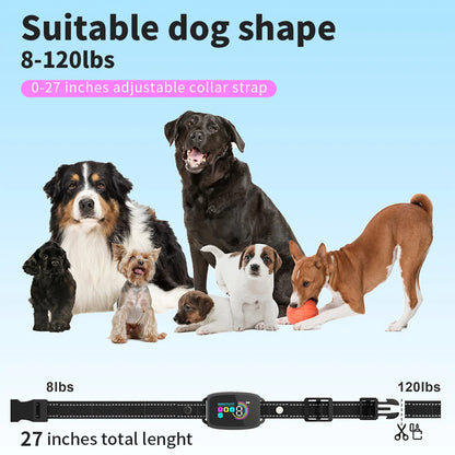 Smart Automatic Anti Bark Dog Collar Rechargeable IP67
