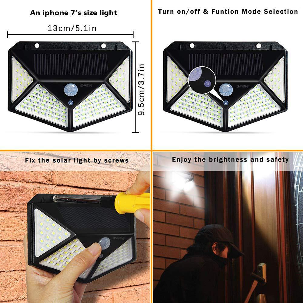 Waterproof LED Solar Wall Light for Outdoor & Garden