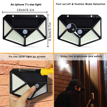 Waterproof LED Solar Wall Light for Outdoor & Garden