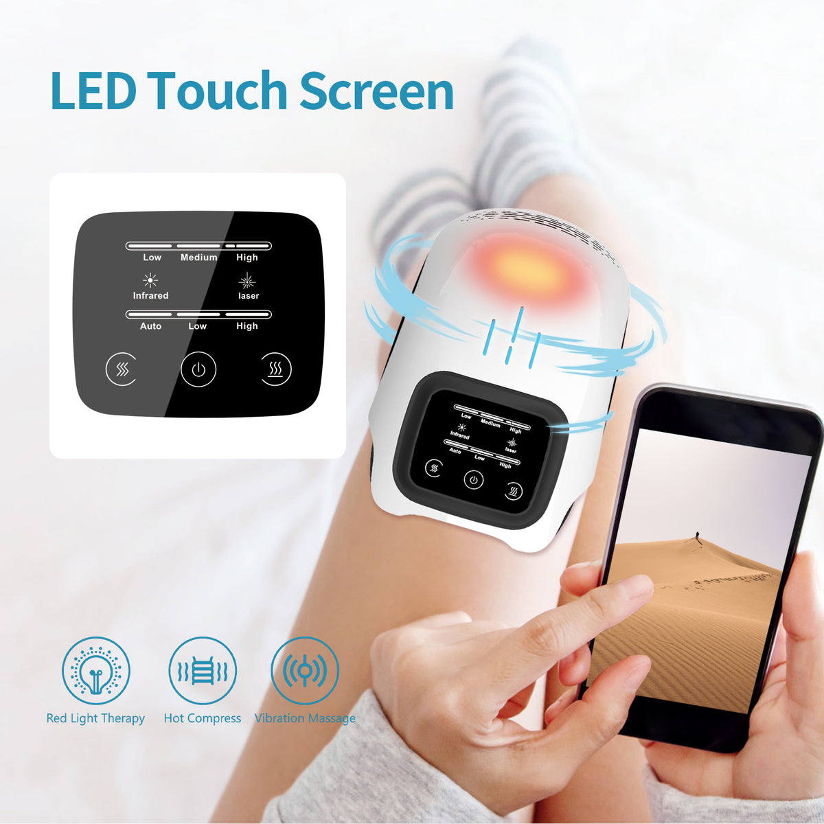 Intelligent Electric Knee Massager with Heating & Vibration
