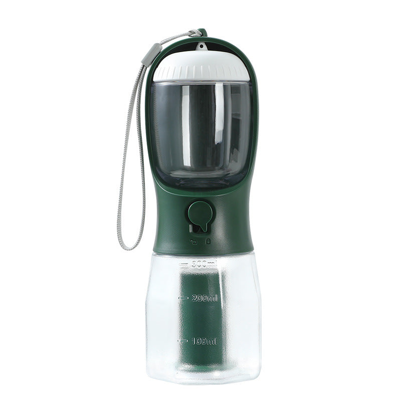 3-in-1 Portable Dog Water & Food Cup with Waste Bag Holder