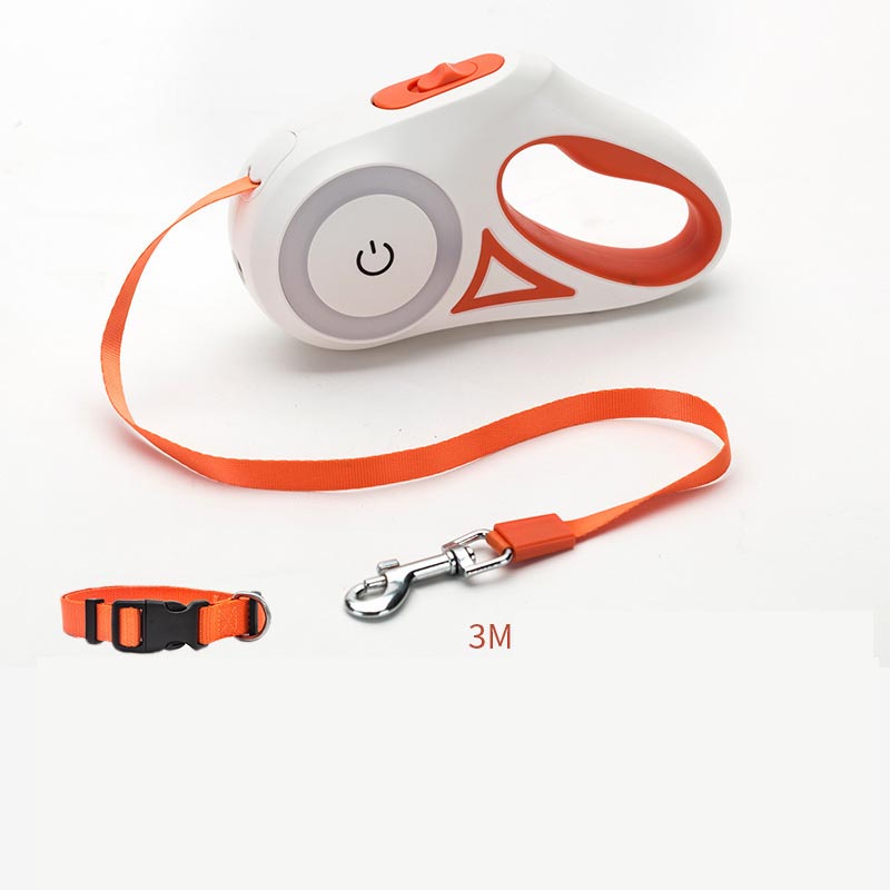 Automatic Retractable Dog Leash with Collar for Small & Medium Dogs