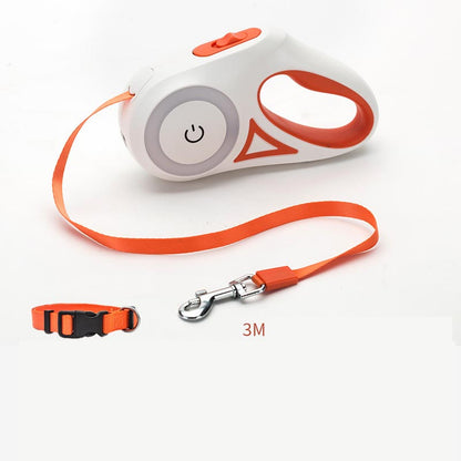 Automatic Retractable Dog Leash with Collar for Small & Medium Dogs