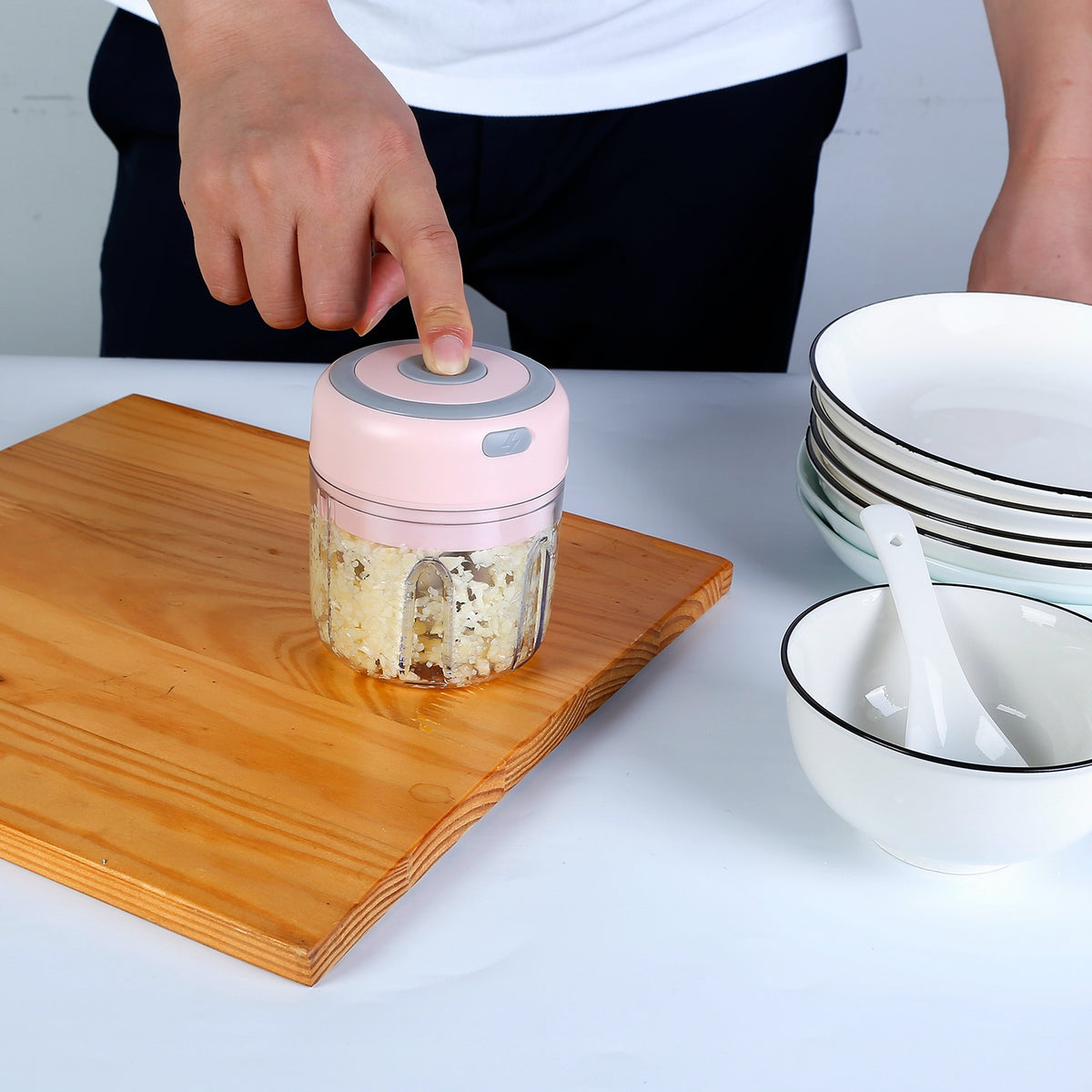 Mini Electric Garlic & Food Chopper  Cordless & Rechargeable