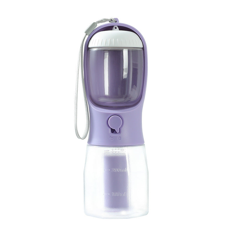 3-in-1 Portable Dog Water & Food Cup with Waste Bag Holder