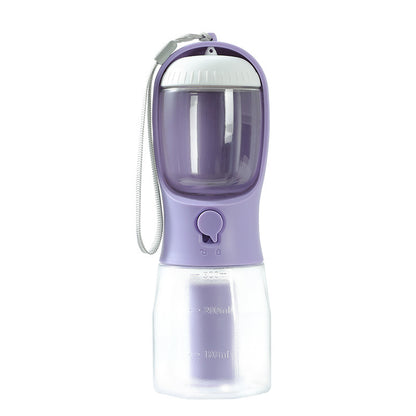 3-in-1 Portable Dog Water & Food Cup with Waste Bag Holder