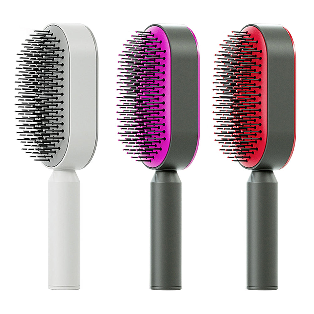 Self Cleaning Anti Static Scalp Massage Hair Brush