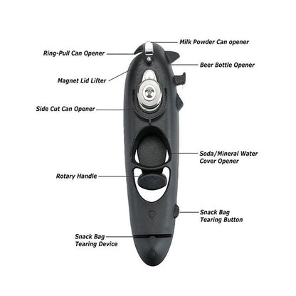 8-in-1 Multifunction Can, Jar & Bottle Opener