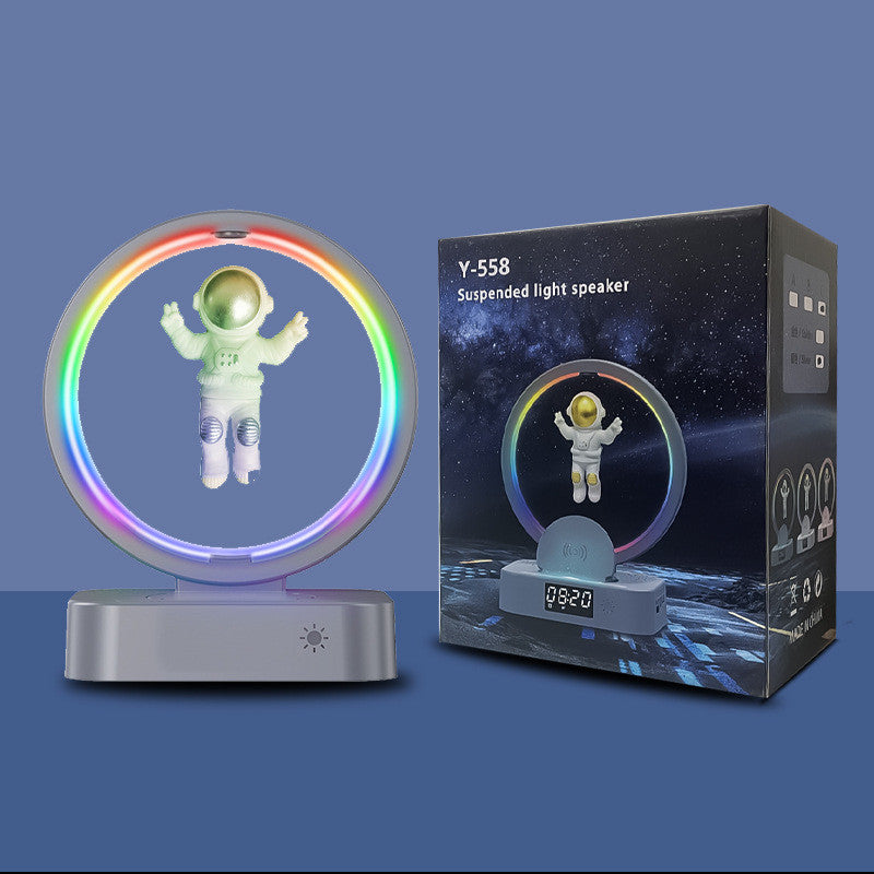 Magnetic Levitation Astronaut Bluetooth Speaker – RGB Wireless Mini Subwoofer